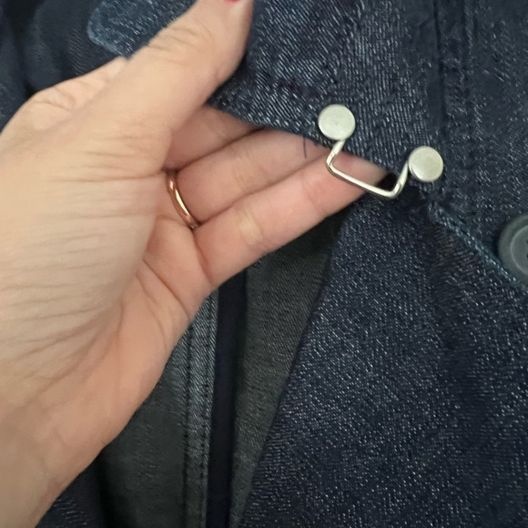 TALBOTS Denim Waist Tie Trench Coat Sz 4P - Picture 6 of 6